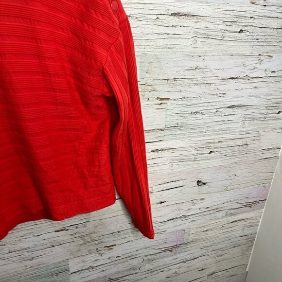 Anthropologie Maeve orange long  sleeve snap button size medium - Picture 3 of 8